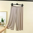 thumbnail image 1 of SBYOJLPB Women's Capris Pants Elastic Waist Leisure Home Solid Color Cropped Pants, 1 of 6