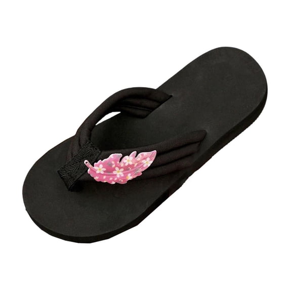 SBYOJLPB Women's Fashionable Flip-Flops Casual Outerwear Sandals Versatile Plus Size Solid Color Rhinestones Round Toe Open Toe Flat Flip-Flops