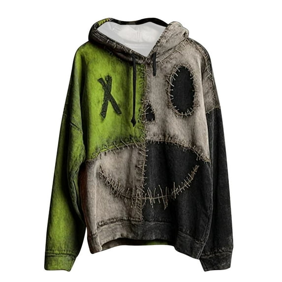 SBYOJLPB Women's Hoodie Long Sleeve Printed Sweatshirt Casual Round Neck Fashion Hooded Top Ladies Pullover Hoodie Green