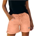 thumbnail image 1 of SBYOJLPB Women's Jeans Shorts Distressed Double Pocket with Drawstring Elastic Waist Denim Short Pants, 1 of 7