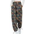 SBYOJLPB Women's Pants Casual Women's Christmas Print Elastic Waist