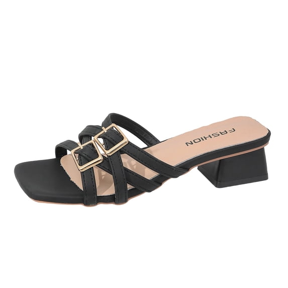SBYOJLPB Women's Sandals Fashionable Casual Versatile Plus-Size Heel Toe Wraparound Shoes Spring/Summer Trendy Comfortable Sandals