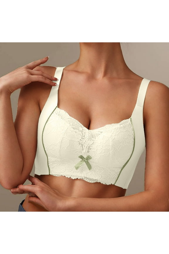 Women's Sexy Bra Women's 3/4 Cup Gathered Bra without Steel Rims Lace Collection and Accessory Bra Beige 14(XXXL)