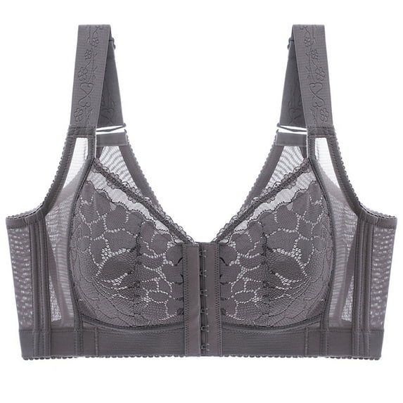 SBYOJLPB Women's Sexy Bra Women's Integrated without Steel Ring Fixed Gathering Cup Sports Yoga Underwear Gray 42