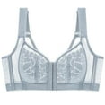 thumbnail image 1 of SBYOJLPB Women's Sexy Bra Women's Integrated without Steel Ring Fixed Gathering Cup Sports Yoga Underwear Light Blue 34, 1 of 2