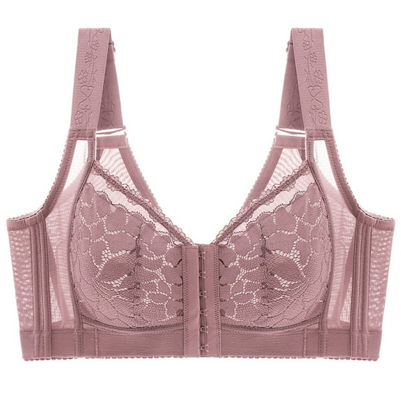 SBYOJLPB Women's Sexy Bra Women's Integrated without Steel Ring Fixed Gathering Cup Sports Yoga Underwear Pink 52