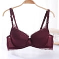 thumbnail image 1 of SBYOJLPB Women's Sexy Bra Women's Sexy Oversized Bra Thin without Sponge Lingerie and Sexy Lace Large Chest Appears Smaller Wine XXL, 1 of 7