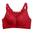 thumbnail image 1 of SBYOJLPB Women's Sexy Bra Women's Thin Lace without Steel Rim Bra Red 10(38/85AB(XL)), 1 of 3