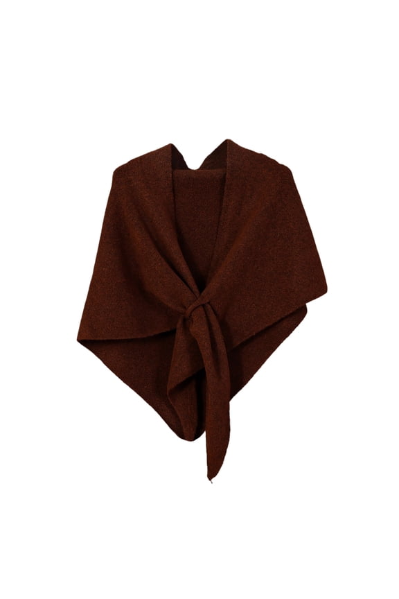 Women's Shawl Wrap Knitted Wool Cardigan Cape Casual Shoulder Scarf Solid Color Stylish Knit Shawl Cardigan Top