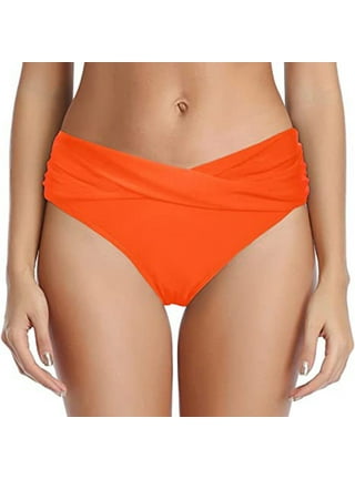 Time and True Women's and Women's Plus Wide Rib Swim Bottoms with Cut Out