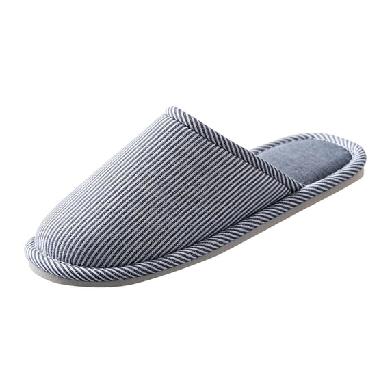 SBYOJLPB Women's Winter Striped Slippers Comfortable Warm Indoor Closed-Toe Slippers