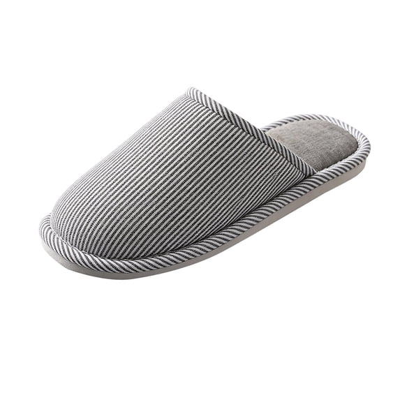 SBYOJLPB Women's Winter Striped Slippers Comfortable Warm Indoor Closed-Toe Slippers