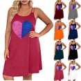 thumbnail image 1 of SBYOJLPB Womens Suspender Nightgown Dress With Printed Pattern Sleeveless Dress Nightdress Home Sleep Dress, 1 of 6