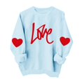 thumbnail image 1 of SBYOJLPB Womens Sweatshirt Long Sleeved Top Valentines Day Printed Round Neck Sweatshirt, 1 of 5