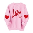 thumbnail image 1 of SBYOJLPB Womens Sweatshirt Long Sleeved Top Valentines Day Printed Round Neck Sweatshirt, 1 of 5