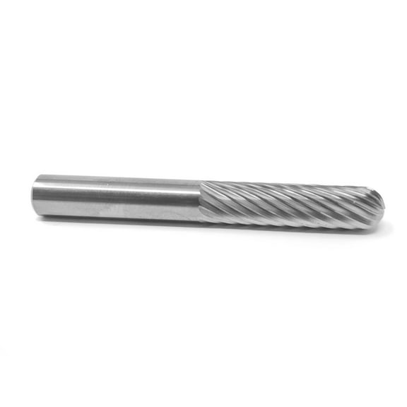 SC-1L Single Cut Cylindrical Radius End 1/4" x 1" Carbide Burr Bur Tool Die Grinder Bit 1/4" Shank
