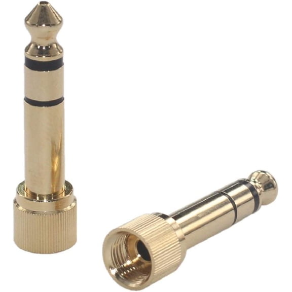 SC-6 1/4" Stereo Phone Screw-On Adapter,3.5mm Plug to 6.35mm Plug,(HD280, SMH-1000) KK SC-6 (2 pcs)