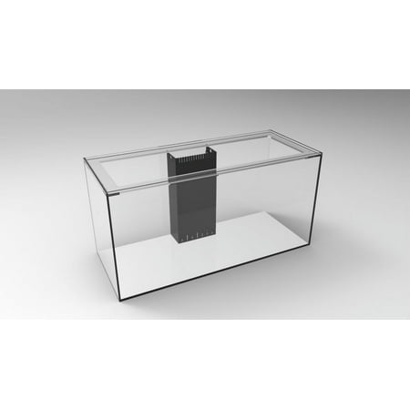 SC Aquariums 100 Gallon-A Starfire Aquariums with Center Overflow 48x20x24 H 12mm Starfire/Low Iron Glass, Return Pump Included, Ready to get Wet