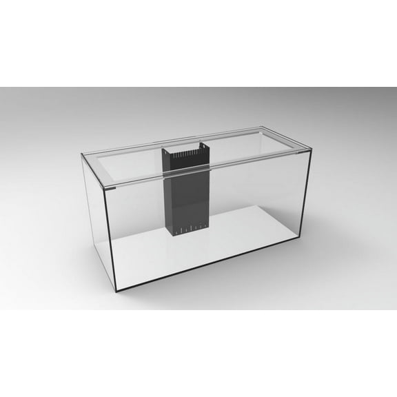 SC Aquariums 100 Gallon-A Starfire Aquariums with Center Overflow 48x20x24 H 12mm Starfire/Low Iron Glass, Return Pump Included, Ready to get Wet
