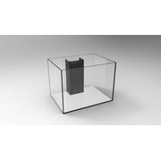 SC Aquariums 34 Gallon Rimless Aquarium, 24 x 18 x 18, 10mm Low Iron Glass, Center Overflow, Includes Complete Plumbing Kit