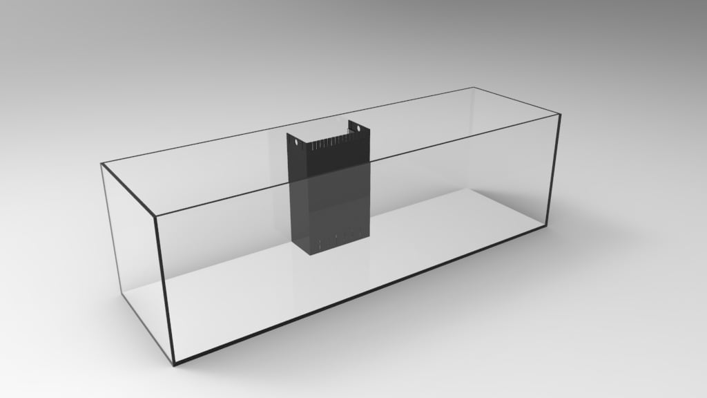 Empire USA 85 Gallon Aquarium w/Center Overflow, Freestanding Glass Rectangle Aquarium Tank, 60L x 18W x 18H