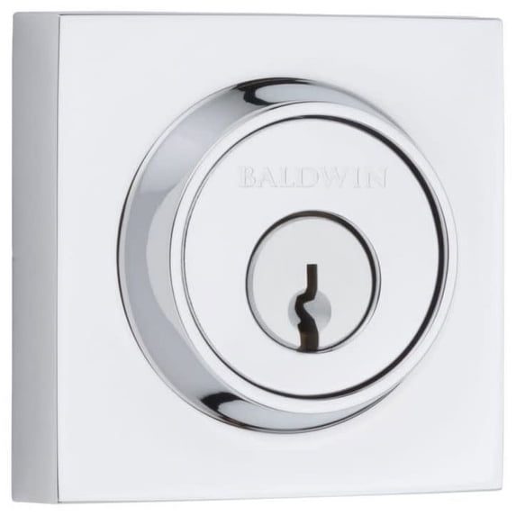 SC.CSD.260.6L.DSContemp Square 1-Cyl Deadbolt - Polished Chrome