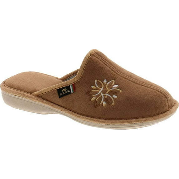 SC Home Collection Womens 12417 Plush Embroidered Cozy House Slippers Made in Europe