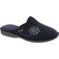 thumbnail image 1 of SC Home Collection Womens 12417 Plush Embroidered Cozy House Slippers Made in Europe, 1 of 4
