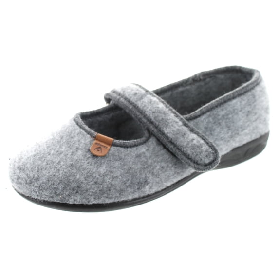SC Home Collection Womens Felt Closed Toe Mary Jane Slippers