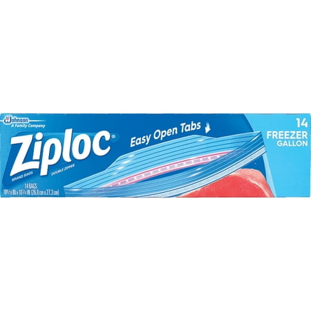 Ziploc Freezer Bag FreezerGuard - Zipper Closure, 1 Gallon, Multicolor
