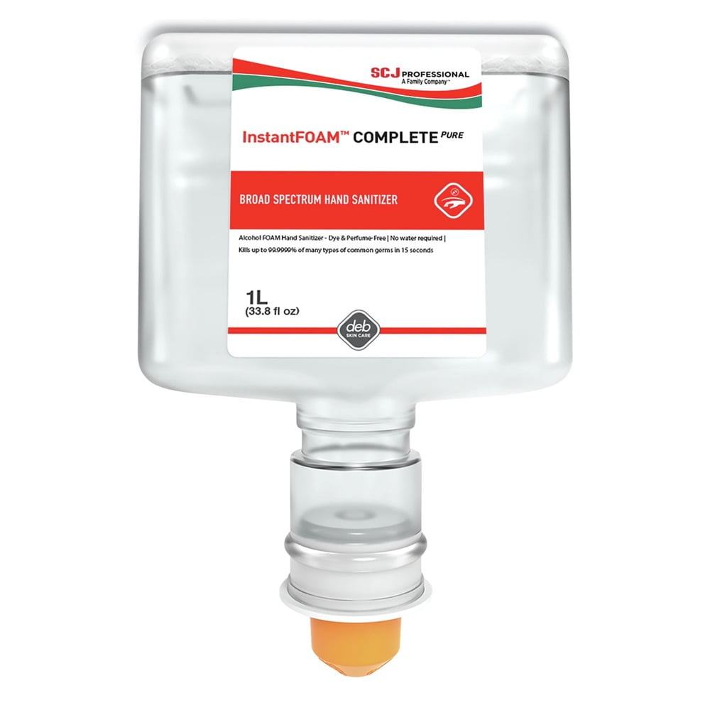 SC Johnson 10691240071010 1 L Refill InstantFOAM COMPLETE PURE Alcohol Fragrance-Free Hand Sanitizer (3/Carton)