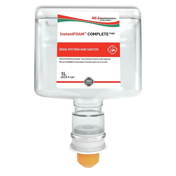 SC Johnson 10691240071010 1 L Refill InstantFOAM COMPLETE PURE Alcohol Fragrance-Free Hand Sanitizer (3/Carton)
