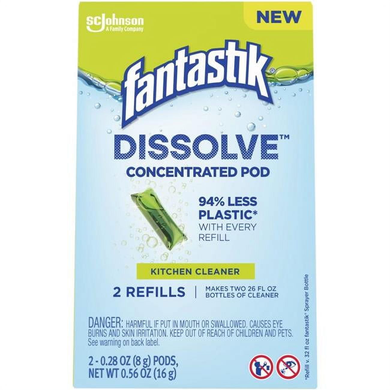 SC Johnson 108607 Fantastik Dissolve Concentrated Kitchen Cleaner Pod