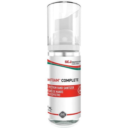 SC Johnson Complete Hand Sanitizer Foam - 1.6 fl oz (47 mL) - Pump Bottle Dispenser - Kill Germs - Hand - Clear - Dye-free, Non-drying, Hygienic - 1 Each | Bundle of 10 Each