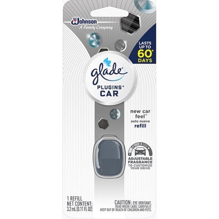 SC Johnson Glade PlugIns Car Holder w/ Refill, New Car Scent, 0.11 fl oz (4 Units)