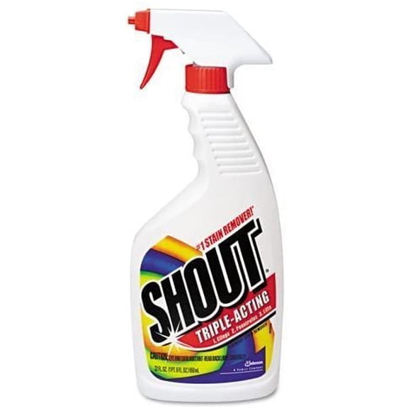 Shout Laundry Stain Remover Spray - Unscented, Liquid - 12 Pack, 22oz Trigger Bottles