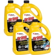 SC Johnson Professional Drano Max Gel To Drain Clog Removing, 128 Fl Oz Pack of 4   Standard US Plumbing Rough-In, Drop-In Replacement