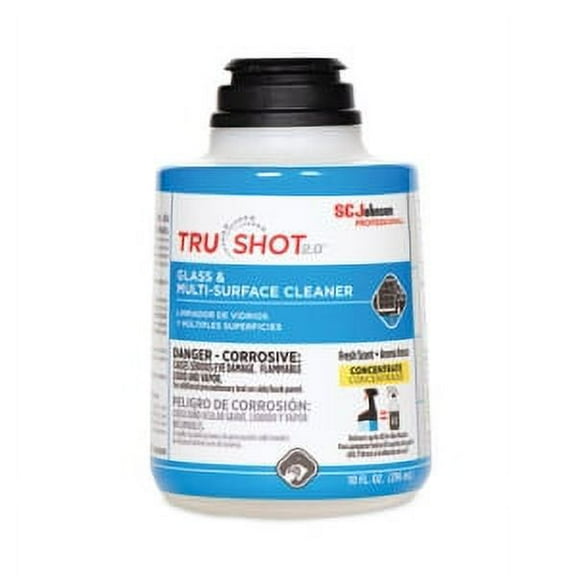 SC Johnson Professional SC Johnson Professional TruShot 2.0 Glass and Multisurface Cleaner, Clean Fresh Scent, 10 oz Cartridge, 4/Carton 3379846