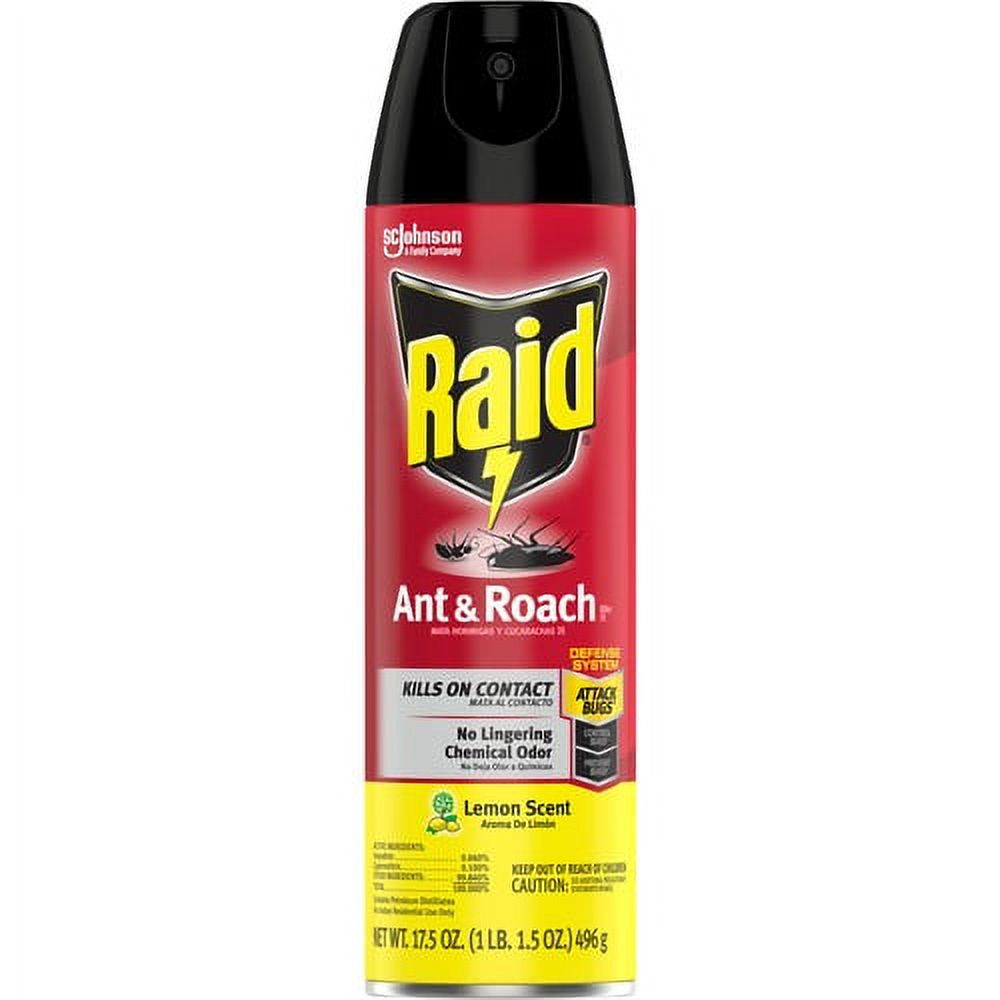 SC Johnson Raid Ant Roach Killer Spray Spray Kills Ants, Cockroaches, Water Bugs, Palmetto