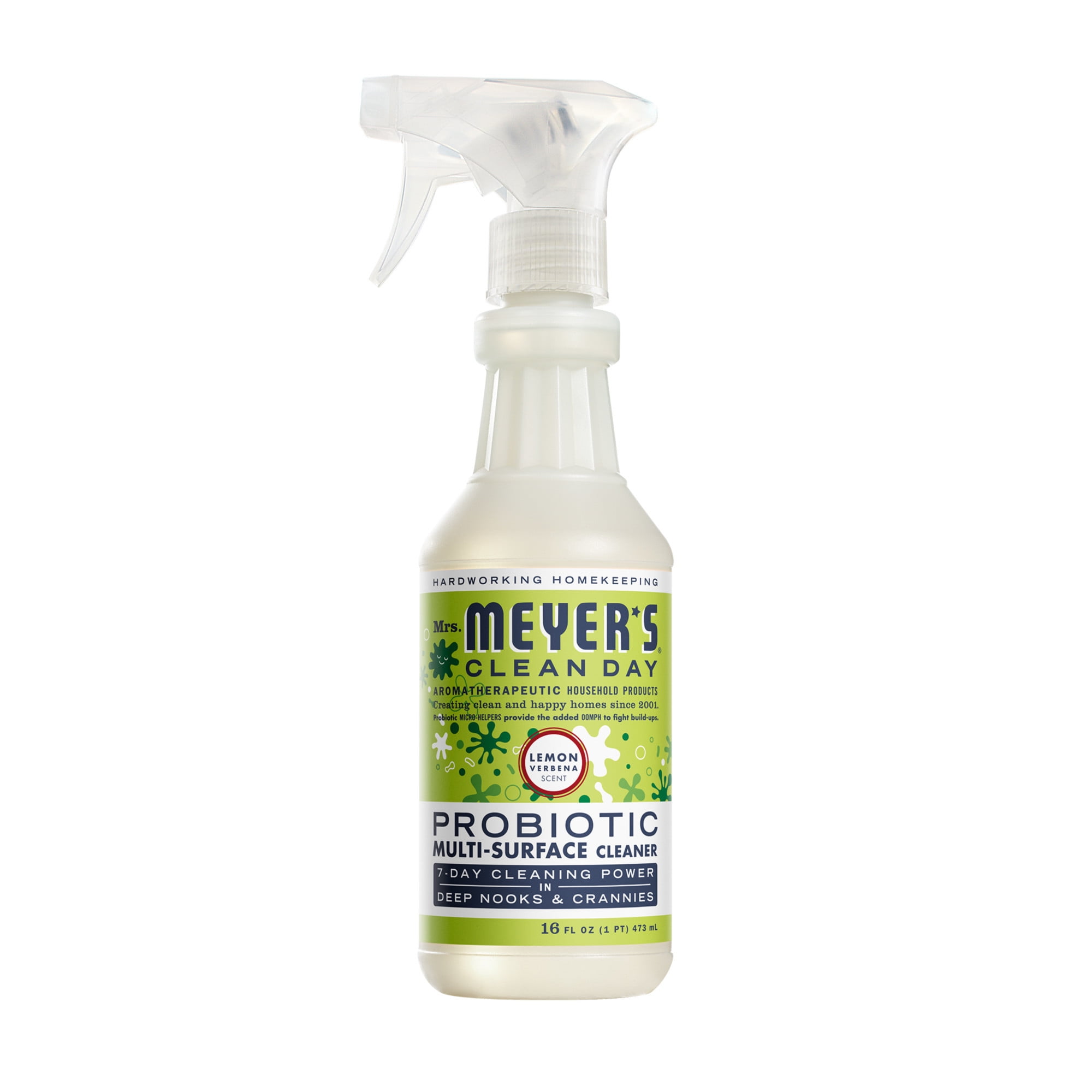 Mrs. Meyers Probiotic Multi-Surface Cleaning Spray, Made With Essential Oils And Other Thoughtfully Chosen Ingredients, Lemon Verbena Scent 16 oz.
