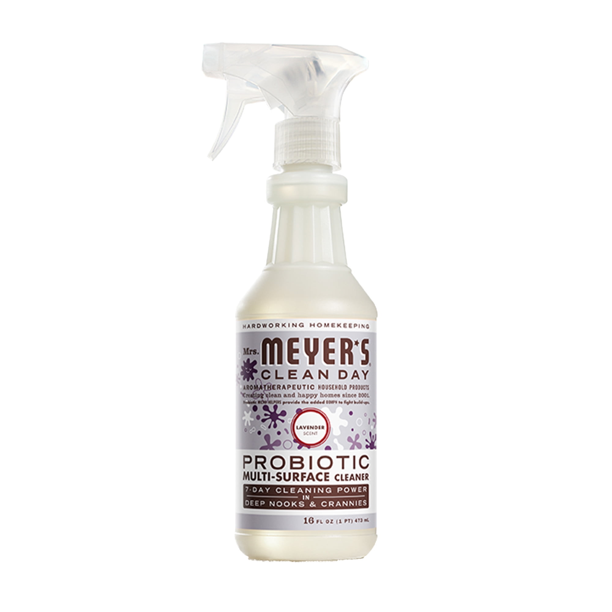 Mrs. Meyers Probiotic Multi-Surface Cleaning Spray, Made With Essential Oils And Other Thoughtfully Chosen Ingredients, Lavender Scent 16 oz.