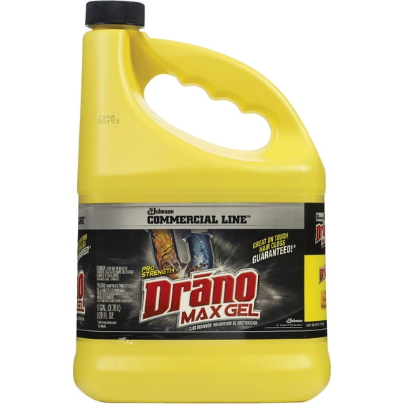 SC Johnson Drano Max Gel Pro Strength Drain Cleaner - Clog-Free Gel - 128-Ounce