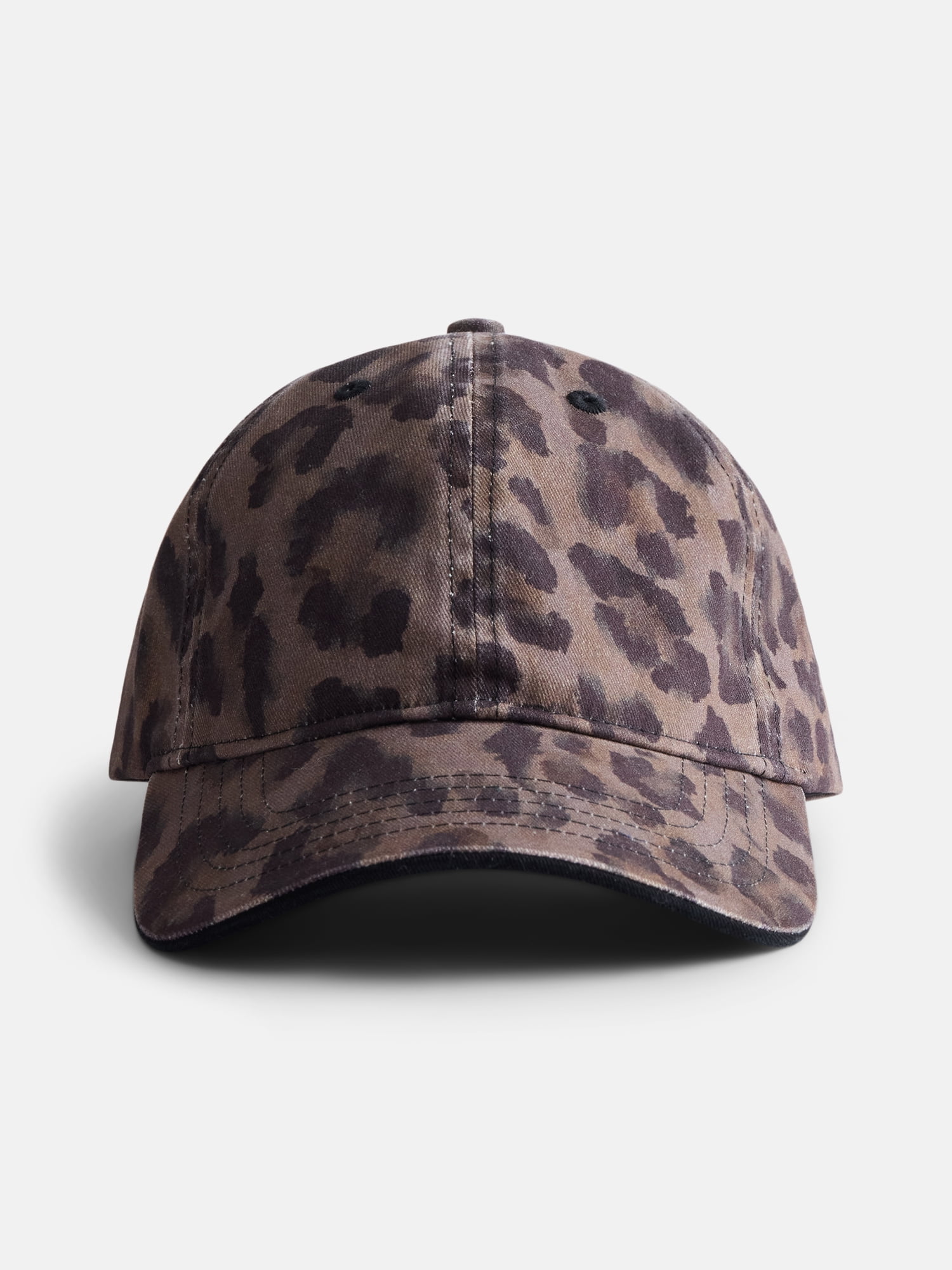 Scenario Women's Twill Baseball Hat, Dark Ombre Leopard