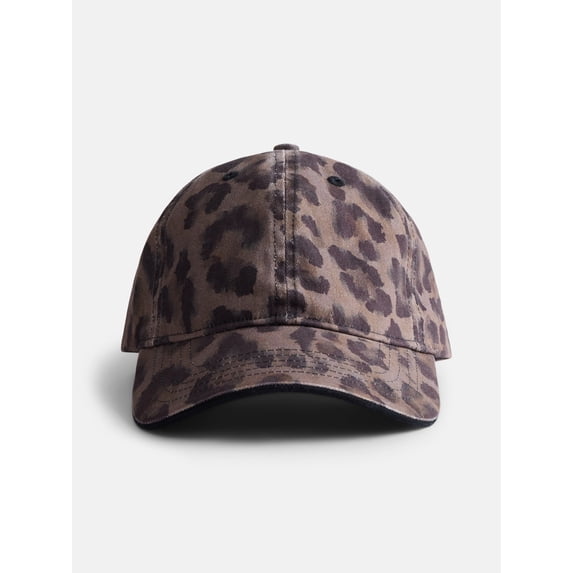 Scenario Women's Twill Baseball Hat, Dark Ombre Leopard