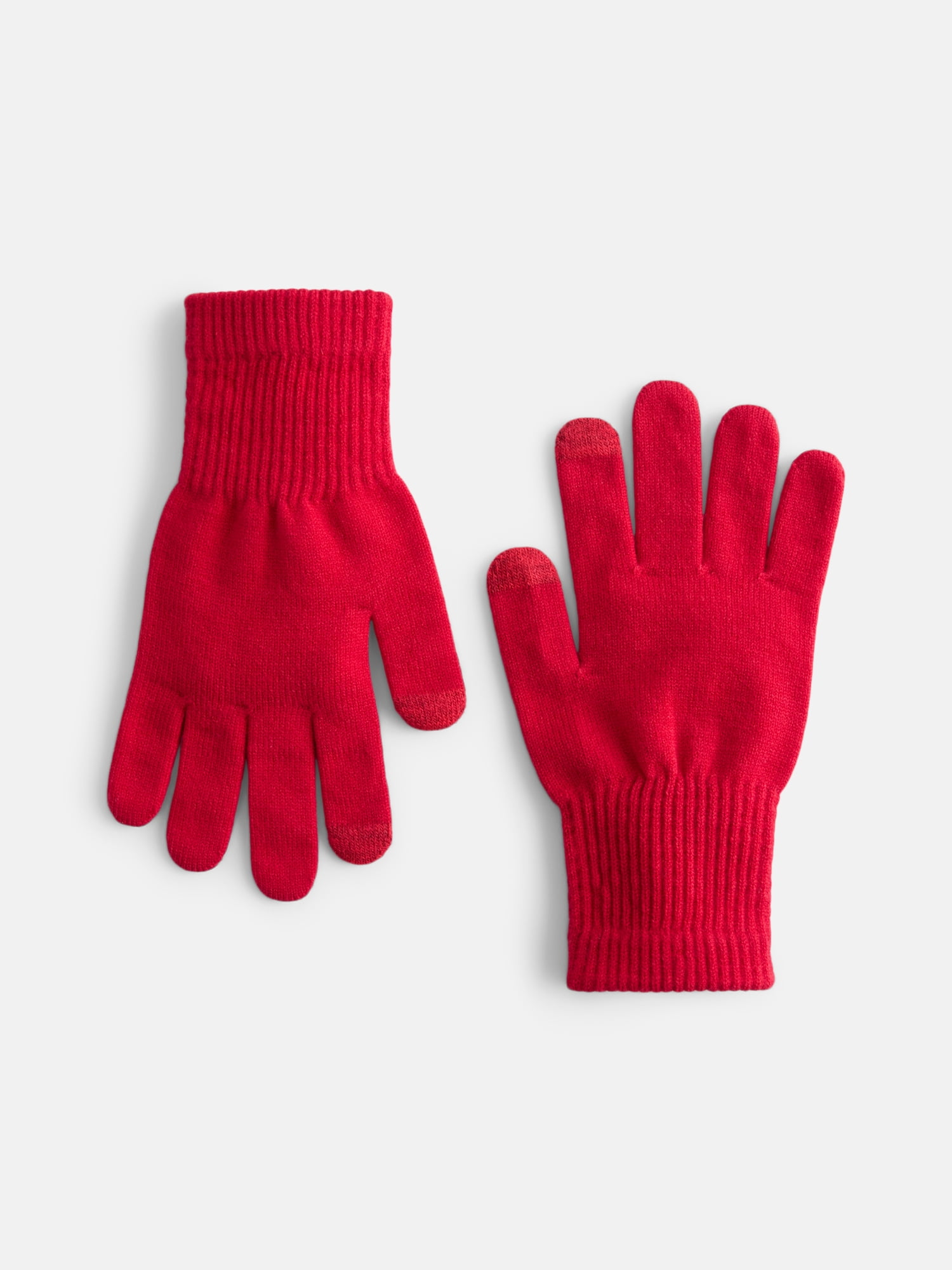 Scenario Women's Tech Touch Knit Gloves, Brilliant Red