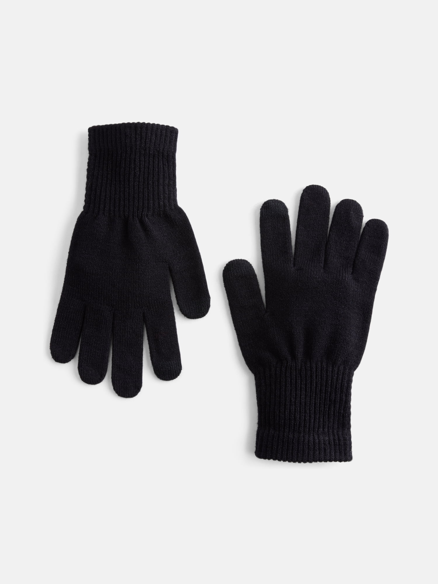 Scenario Women's Tech Touch Knit Gloves, Black Soot