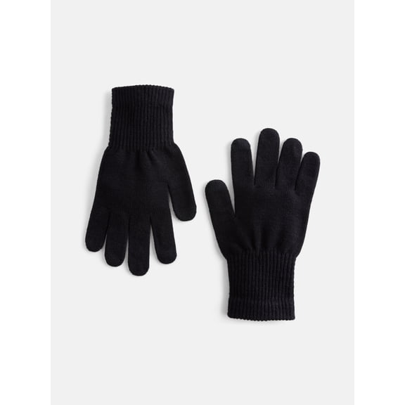 Scenario Women's Tech Touch Knit Gloves, Black Soot