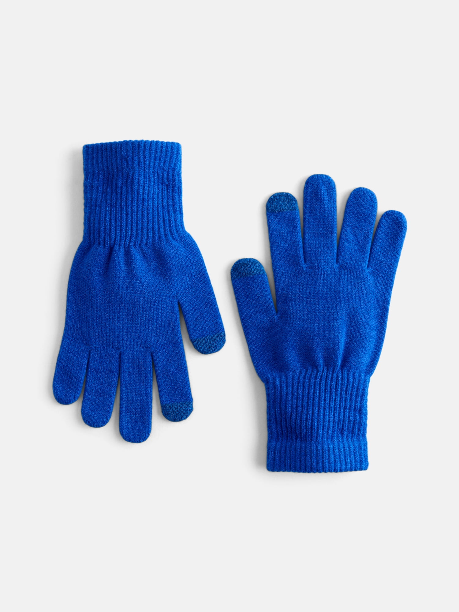 Scenario Women's Tech Touch Knit Gloves, Blue Fire