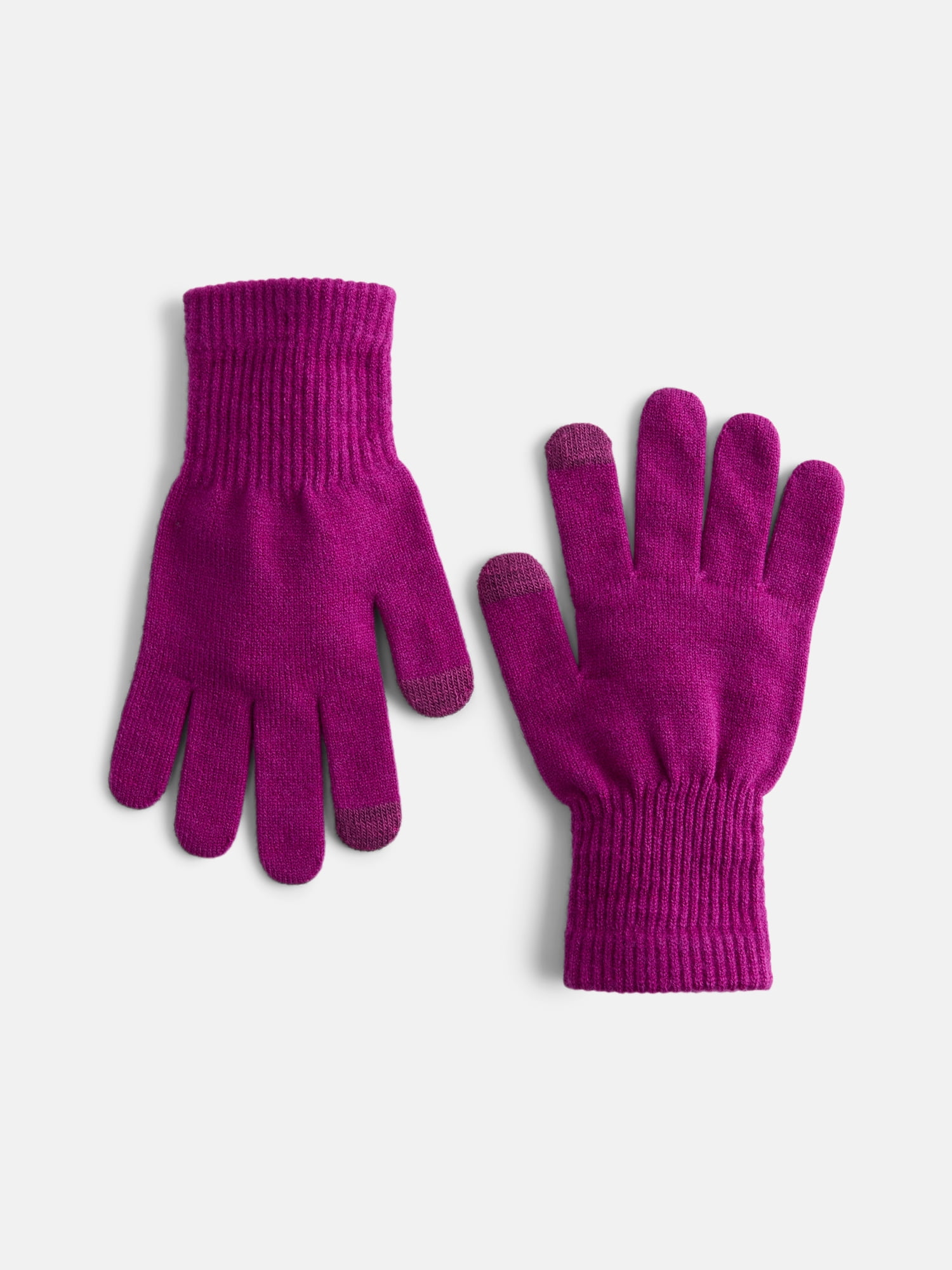 Scenario Women's Tech Touch Knit Gloves, Berry Bright