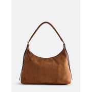 Women's Top Zipper Shoulder Bag, Autumn Brown